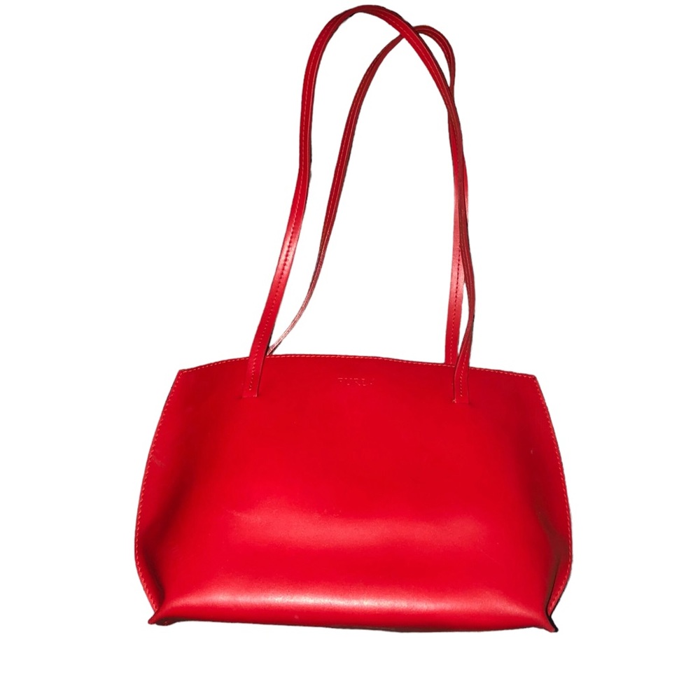 Furla Womens Red PVC Double Handle Candy Shoulder Bag❤️